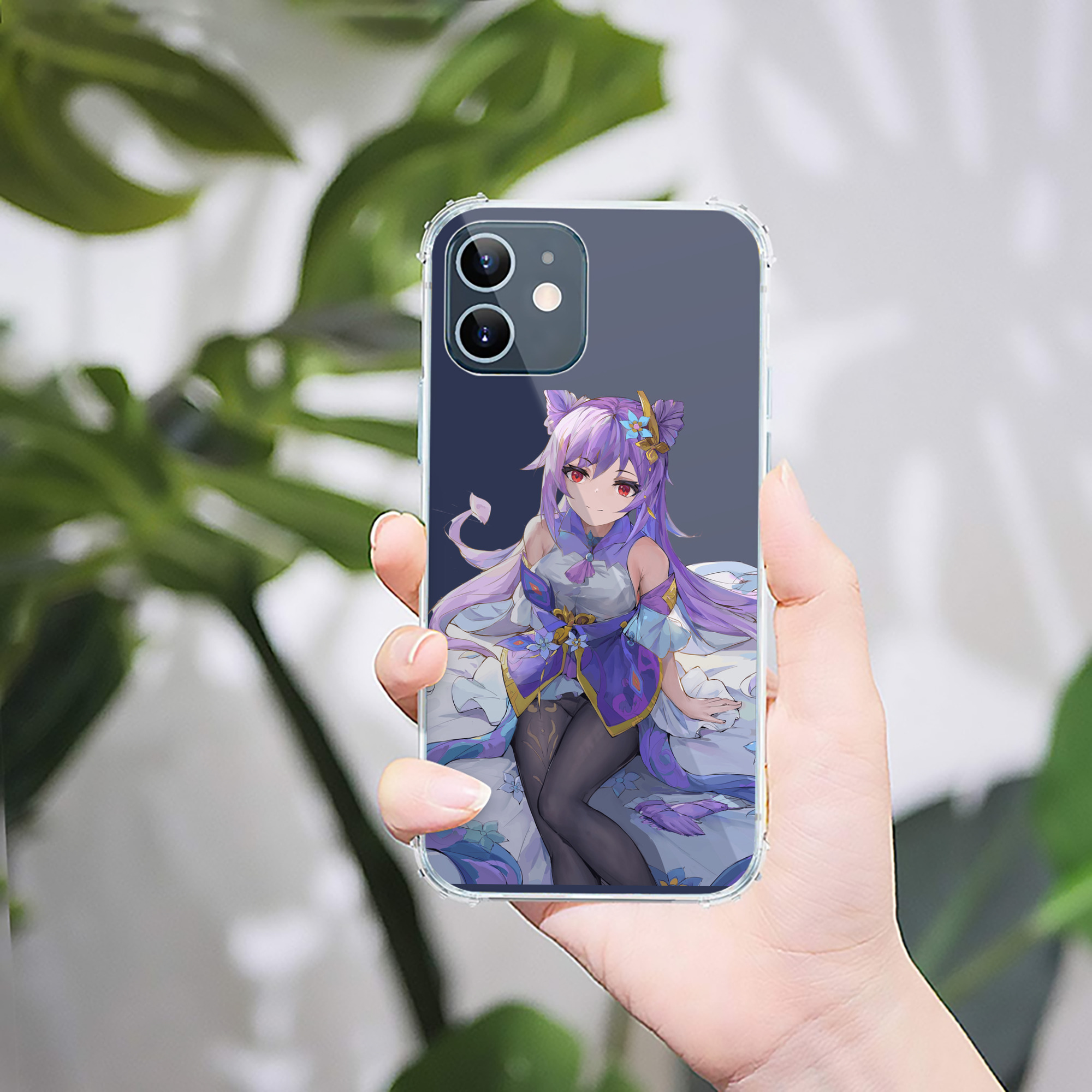 げんし神 刻晴 こくせい genshin Kokusei 【iPhone 12シリーズ対応】透明スマホケース（クリアソフトケース）